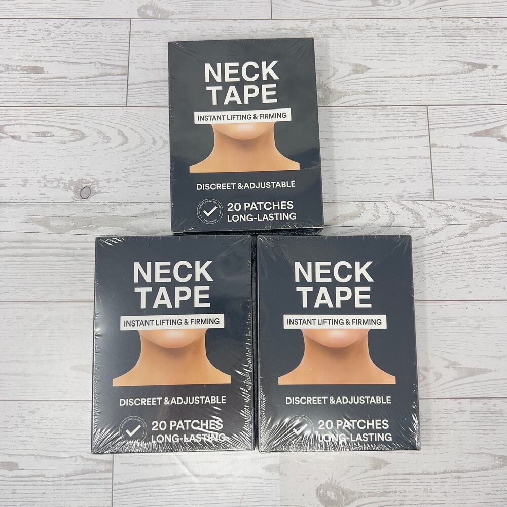 3pk Neck Tape, Instant Neck & Face Lift Strap Patch Tightening Tapes 60 patches